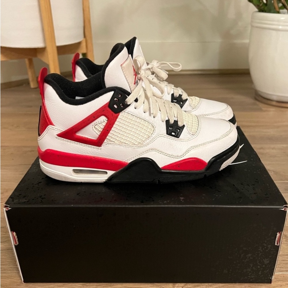 Kids White and Red Sneakers